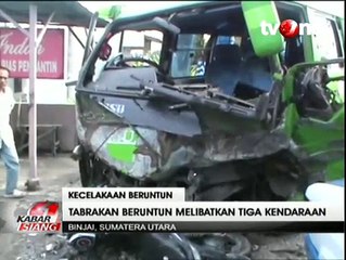 Tabrakan Beruntun 3 Kendaraan Terjadi di Jalinsum Binjai