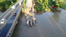 Ordu Çöken Cevizdere Köprüsünde Çalışmalar Sürüyor - Drone Görüntüsü Hd