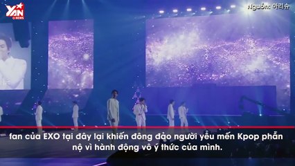 Phẫn nộ khi EXO bị fan cuồng chiếu laser vào người và mắt