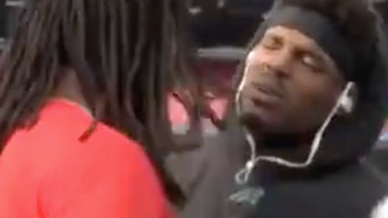 Cam Newton nearly PUNCHES Kelvin Benjamin During Pre game Over Comments