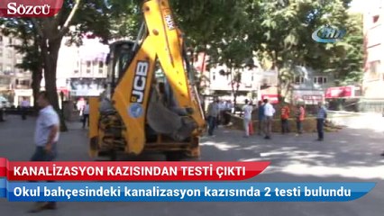 Kanalizasyon kazısından testi çıktı