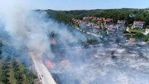 Mudanya'daki Orman Yangını Havadan Görüntülendi