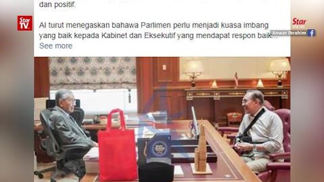 Anwar met with Dr Mahathir to discuss reform agenda