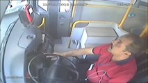 Otobüste Fenalaşan Yolcuyu Kurtarma Çabası Kamerada