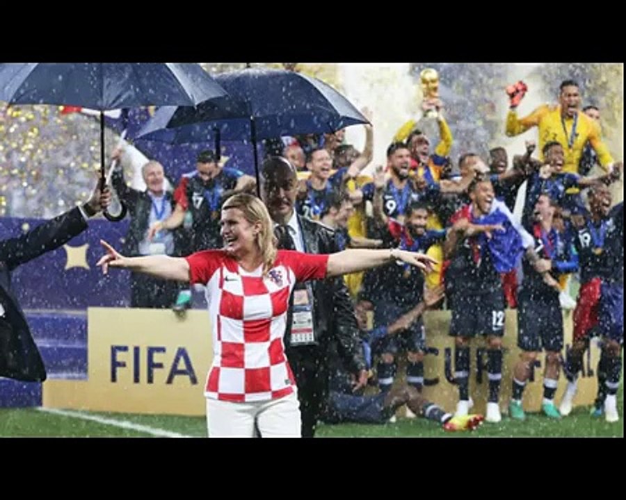 Kolinda - Grabar - Kitarovic Top memorable movements of football world cup France (Macron) and Croatia