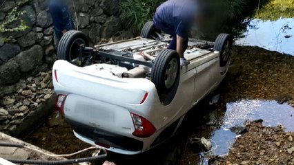 유원지 입구에서 승용차 추락...'음주 운전' / YTN