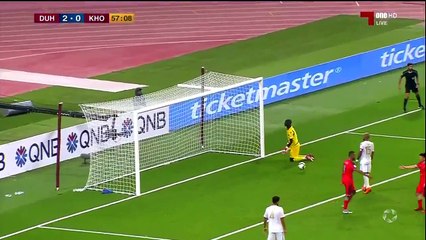 هدف الدحيل يتقدم 3  - 0 على الخور