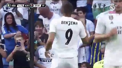 أهداف مباراة ريال مدريد و ميلان | كأس سانتياغو بيرنابيو