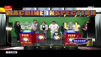 PCSO 11 AM Lotto Draw, August 12, 2018