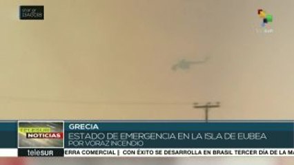 Isla griega Eubea en estado de alerta por incendio forestal