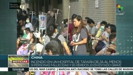 Mueren 9 y 15 resultan heridos por incendio de un hospital en Taiwán