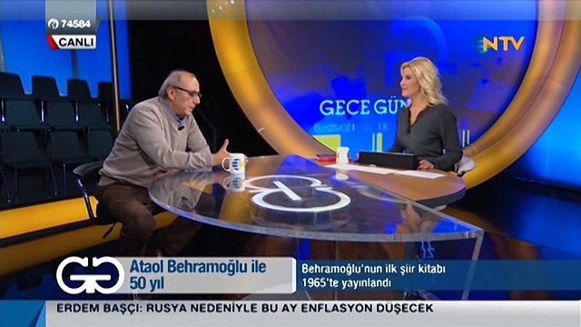Yazar-şair Ataol Behramoğlu Gece Gündüz'de.