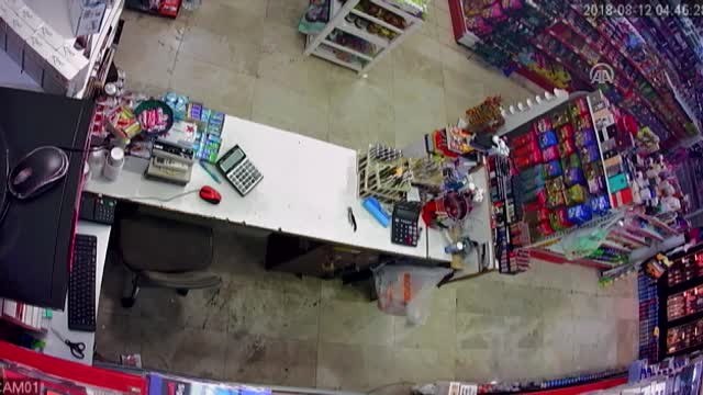 Marketteki Hırsızlık Güvenlik Kamerasında