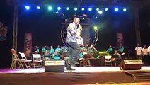 Adolphus 'I Come ' Miller performing 'Me Nah Know' in the second round of the Calypso finals at Victoria Park