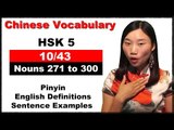 HSK 5 Course - Complete Chinese Vocabulary Course - HSK 5 Full Course - Nouns 271 to 300 / (10/43)