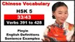 Chinese Vocabulary Course - HSK 5 Full Course / Verbs 391 to 428 (33/43)