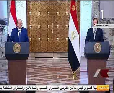 السيسي:نرفض أن يتحول اليمن لمنصة تهديد لحرية الملاحة فى البحر الأحمر وباب المندب