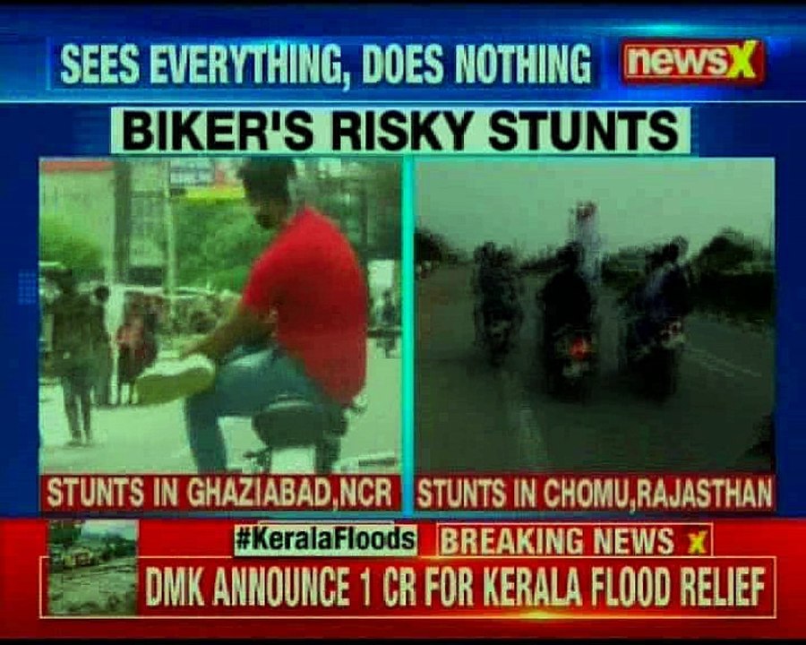 Bikers perform dangerous stunts, leave hands while driving; incidents from NCR, Rajasthan