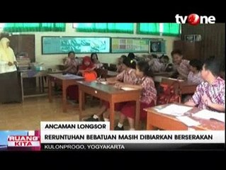 Memprihatinkan, Gedung SDN 1 Samigaluh Terancam Longsor