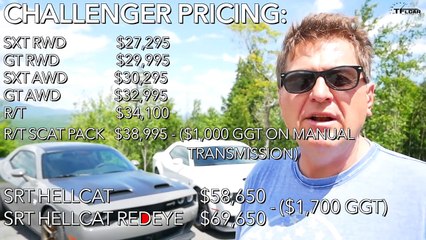 Compared! New 717 HP Dodge Challenger Hellcat vs 797 HP Redeye Slug Fest Review