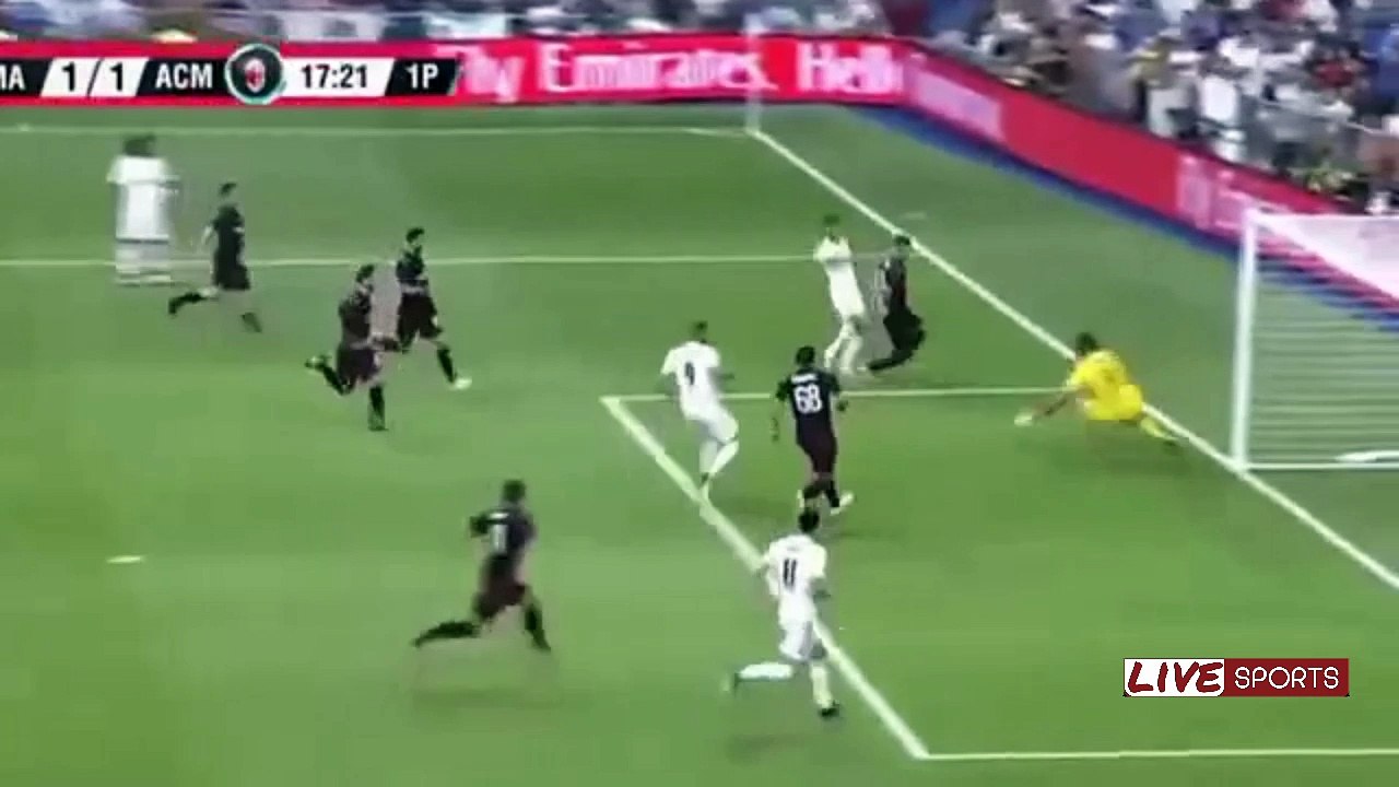 (ملخص مباراة و أهداف ريال مدريد ضد ميلان 3-1 كأس برنابيوا (مباراة ودية