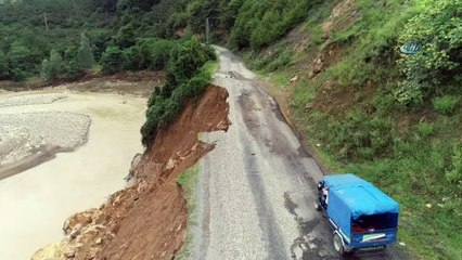 Köprüler yıkılmış, yollar çökmüştü... Sel sonrası Ordu Ünye'deki son durum havadan görüntülendi