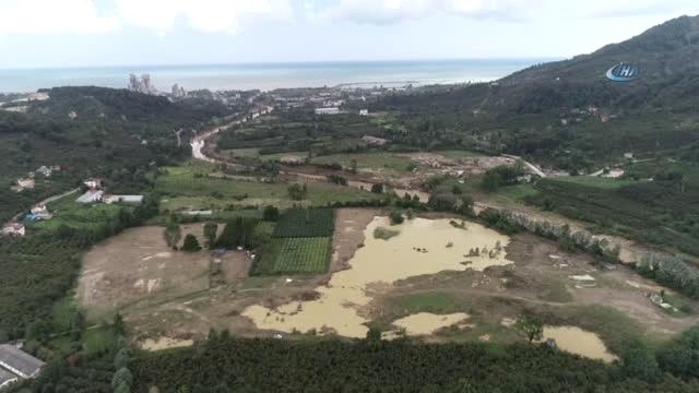 Köprüler Yıkılmış, Yollar Çökmüştü... Sel Sonrası Ordu Ünye'deki Son Durum Havadan Görüntülendi