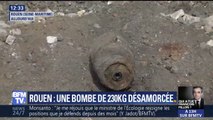 Rouen: une bombe de 230 kg découverte sur un chantier a été désamorcée