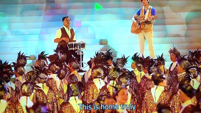 National Day Parade Singapore Buskers on Stage and Finale Happy 53rd Birthday Singapore 2018