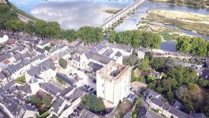 le pont de Beaugency vu des airs