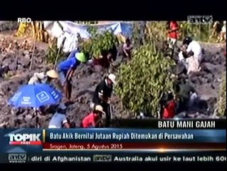 Batu Akik Bernilai Jutaan Rupiah Ditemukan di Sragen