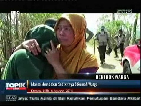 Warga Dua Kampung Bentrok, 5 Rumah Ludes Dibakar