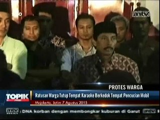 Ratusan Warga Tutup Tempat Karaoke Berkedok Tempat Cuci Mobil