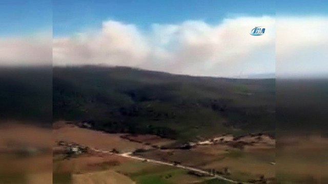 Soma’da orman yangını... Yangını söndürmek için havadan ve karadan müdahale ediliyor