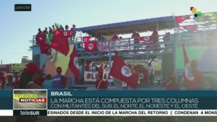 Llega a su segundo día "Marcha Nacional Lula Livre" en Brasil
