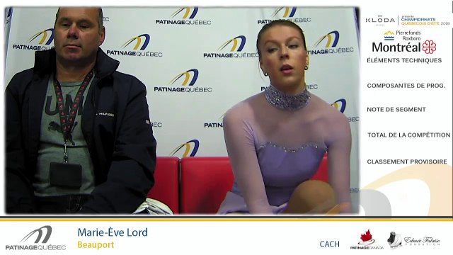 Championnats québécois d'été 2018 Eve 25 Senior Dames + Eve 26 Senior Danse Libre