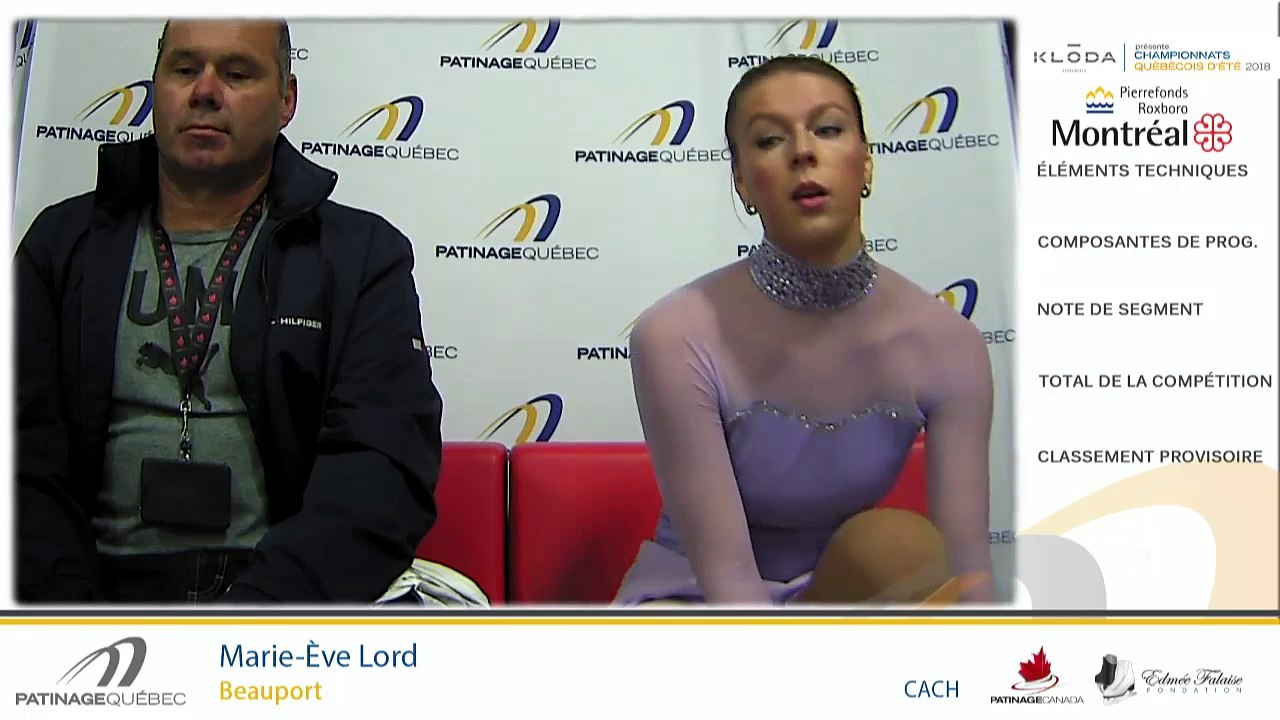 Championnats québécois d'été 2018  Eve 25 Senior Dames + Eve 26 Senior Danse Libre