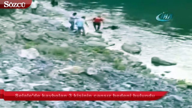 Şelale’de kaybolan 3 kişinin cansız bedeni bulundu