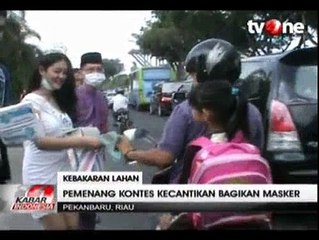 Miss Teen Indonesia Bagikan Masker Gratis di Jalanan