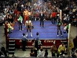 Gino Hernandez and Jake The Snake Roberts w/ Andrea vs Kevin Von Erich and Chris Adams