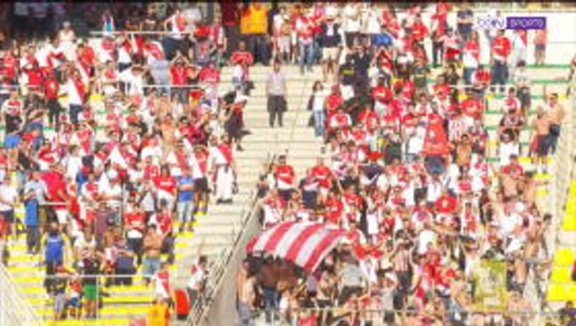 Rony Lopes hugs his dad after scoring!
