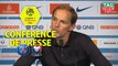 Conférence de presse Paris Saint-Germain - SM Caen (3-0) : Thomas TUCHEL (PARIS) - Fabien MERCADAL (SMC) / 2018-19