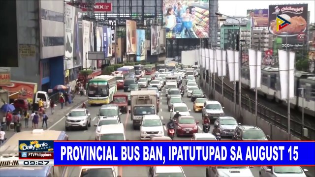 Provincial bus ban, ipatutupad sa August 15; Dry run ng HOV lanes, gagawin sa August 15