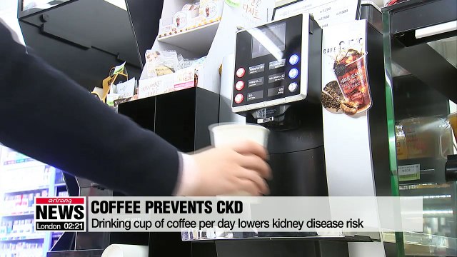 Consuming a cup of coffee per day reduces kidney disease rate by 24 pct