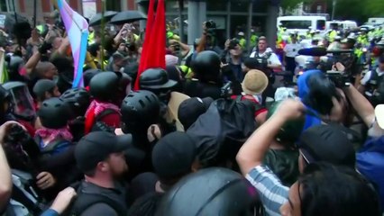 백악관 앞 백인 우월주의 집회·맞불 집회 / YTN