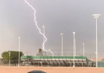 Download Video: Lightning Strikes as Dust Storm Rolls Into Gilbert, Arizona