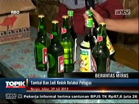 Gudang Miras Berkedok Tambal Ban Digerebek Polisi