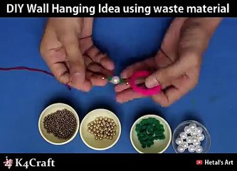 DIY Wall Hanging Idea using waste material via: Hetal's Art,