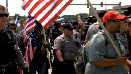 Charlottesville'in yıl dönümünde yine ırkçı gösteri