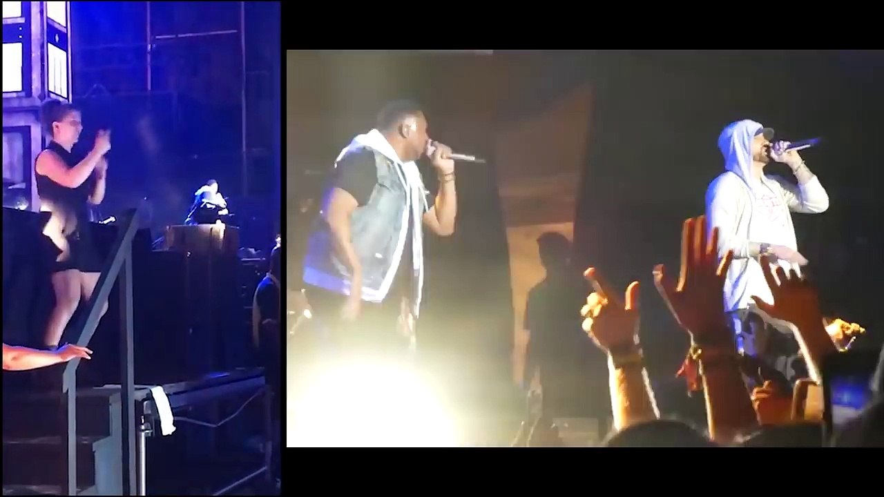ABD'li Rapçi Eminem'in Konserinde Muhteşem İşler Yaparak Konserin Önüne Geçen İşaret Dili Çevirmeni